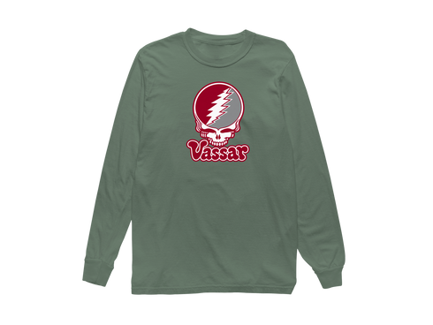 Vassar Stealie Premium Unisex Long-Sleeve — Design: Vassar College — Light Green
