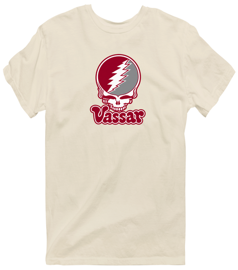 Vassar Stealie Premium Unisex T-Shirt — Design: Vassar College — Sand