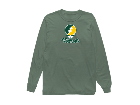 Vermont Stealie Premium Unisex Long-Sleeve — Design: Vermont University of — Light Green