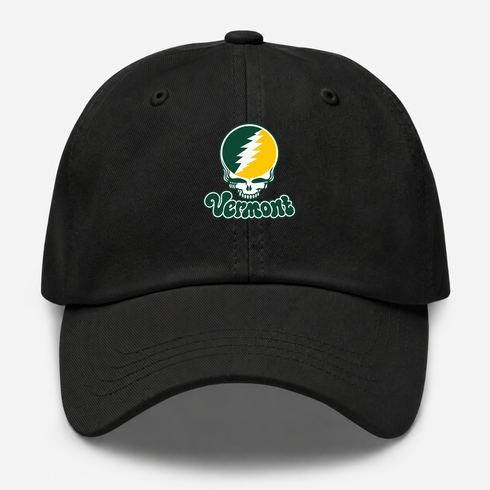 Vermont Stealie Premium Unisex Dad Hat — Design: Vermont University of — Black