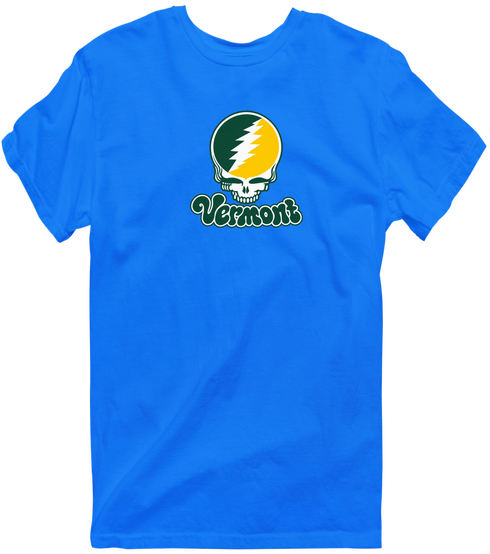 Vermont Stealie Premium Unisex T-Shirt — Design: Vermont University of — Royal
