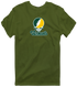 Vermont Stealie Premium Unisex T-Shirt — Design: Vermont University of — Military Green