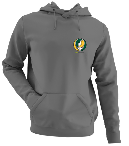 George Mason University - Premium Grateful Dead Left Chest Hoodie - Charcoal