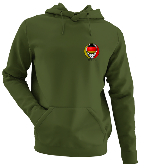 German FIFA World Cup - Premium Grateful Dead Left Chest Hoodie - Military Green - 7