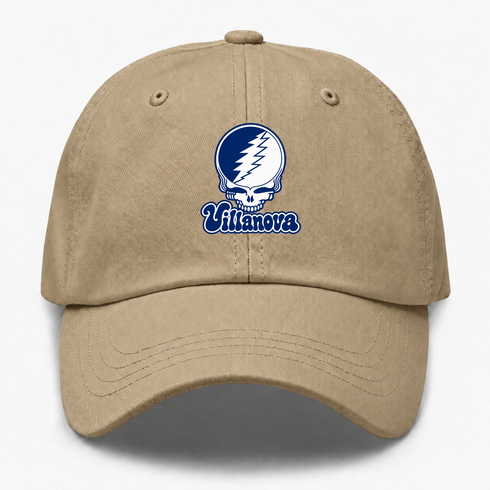 Villanova Stealie Premium Unisex Dad Hat — Design: Villanova University — Khaki
