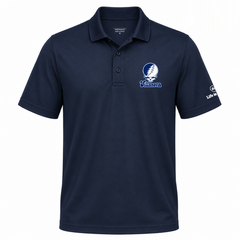 Villanova Stealie Premium Unisex Polo — Design: Villanova University — Navy