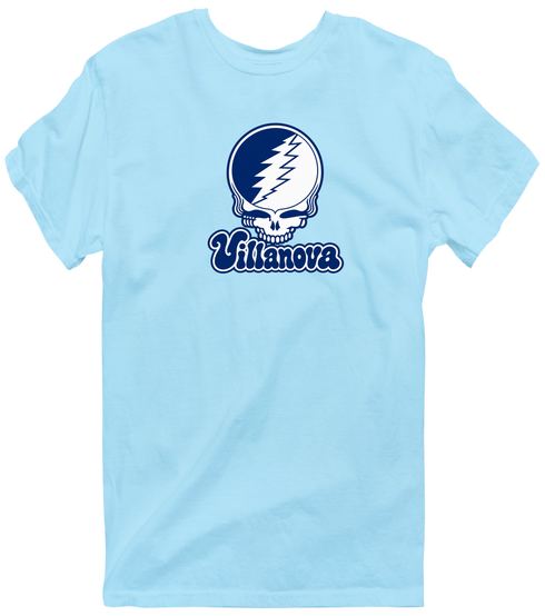 Villanova Stealie Premium Unisex T-Shirt — Design: Villanova University — Light Blue