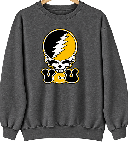 Virginia Commonwealth Stealie Premium Unisex Crewneck — Design: Virginia Commonwealth University — Dark Heather