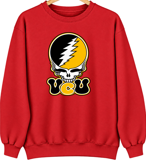 Virginia Commonwealth Stealie Premium Unisex Crewneck — Design: Virginia Commonwealth University — Red