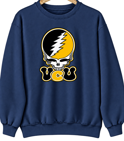 Virginia Commonwealth Stealie Premium Unisex Crewneck — Design: Virginia Commonwealth University — Navy