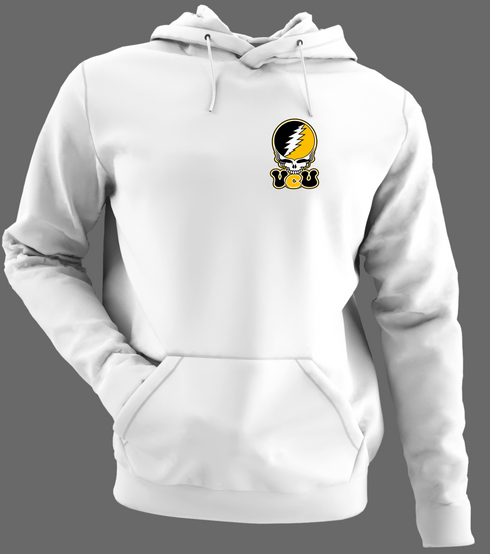Virginia Commonwealth Stealie Premium Unisex Hoodie — Design: Virginia Commonwealth University — White/Grey