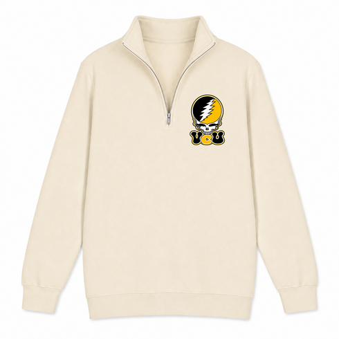 Virginia Commonwealth Stealie Premium Unisex Quarter-Zip — Design: Virginia Commonwealth University — Sand