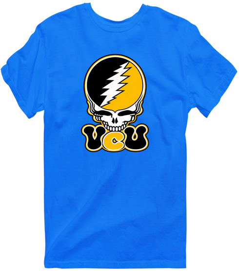 Virginia Commonwealth Stealie Premium Unisex T-Shirt — Design: Virginia Commonwealth University — Royal