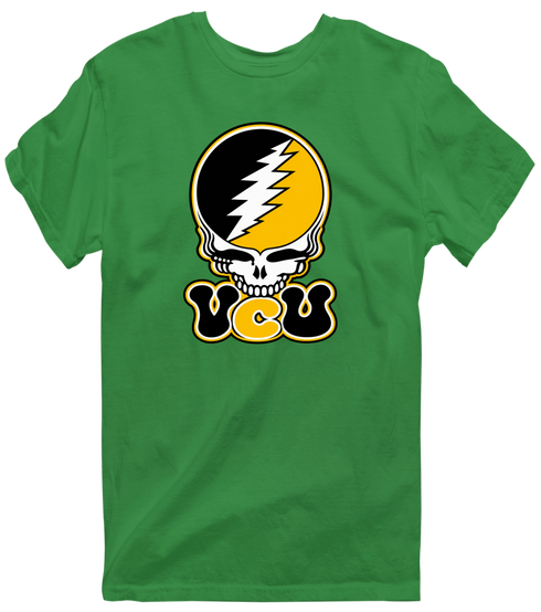 Virginia Commonwealth Stealie Premium Unisex T-Shirt — Design: Virginia Commonwealth University — Irish Green