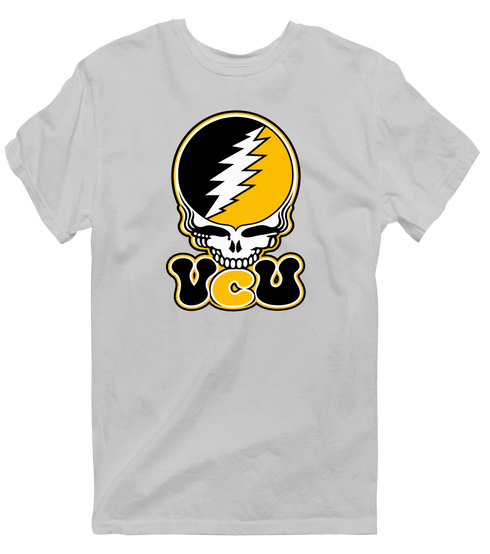 Virginia Commonwealth Stealie Premium Unisex T-Shirt — Design: Virginia Commonwealth University — Sport Grey
