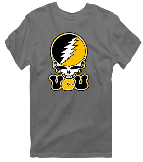 Virginia Commonwealth Stealie Premium Unisex T-Shirt — Design: Virginia Commonwealth University — Charcoal