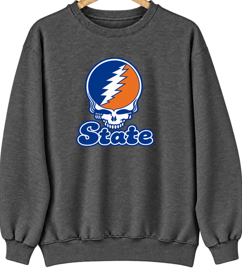Virginia Stealie Premium Unisex Crewneck — Design: Virginia State University — Dark Heather