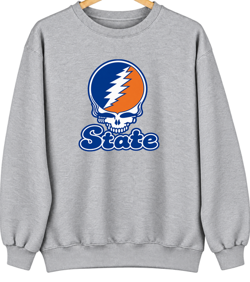 Virginia Stealie Premium Unisex Crewneck — Design: Virginia State University — Sport Grey