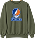Virginia Stealie Premium Unisex Crewneck — Design: Virginia State University — Military Green