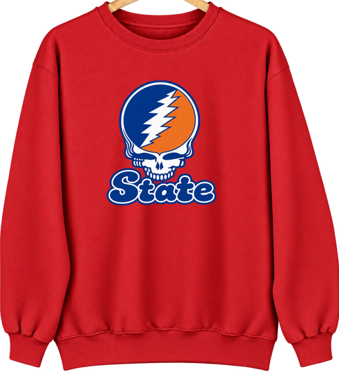 Virginia Stealie Premium Unisex Crewneck — Design: Virginia State University — Red