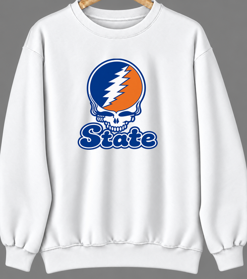 Virginia Stealie Premium Unisex Crewneck — Design: Virginia State University — White