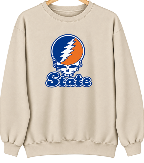 Virginia Stealie Premium Unisex Crewneck — Design: Virginia State University — Sand
