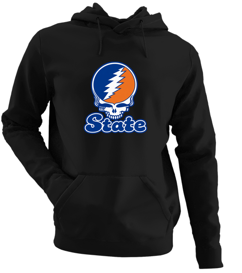 Virginia Stealie Premium Unisex Hoodie — Design: Virginia State University — Black