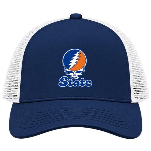 Virginia Stealie Premium Unisex Trucker Cap — Design: Virginia State University — Navy/White