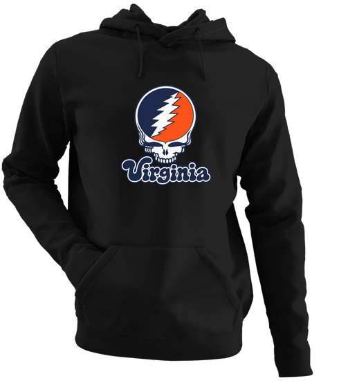 Virginia Stealie Premium Unisex Hoodie — Design: Virginia University of — Black
