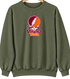 Virginia Tech Stealie Premium Unisex Crewneck — Design: Virginia Tech — Military Green
