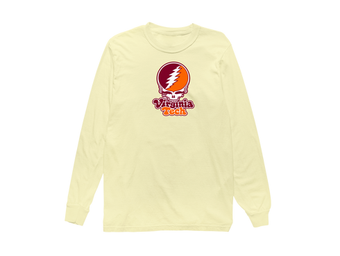 Virginia Tech Stealie Premium Unisex Long-Sleeve — Design: Virginia Tech — Butter