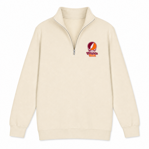 Virginia Tech Stealie Premium Unisex Quarter-Zip — Design: Virginia Tech — Sand