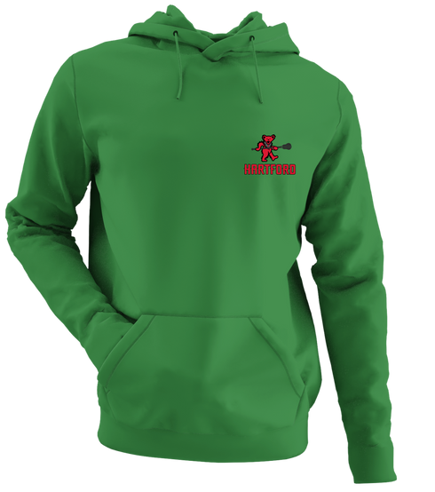 Hartford Lax Bear - Premium Grateful Dead Left Chest Hoodie - Irish Green - 6