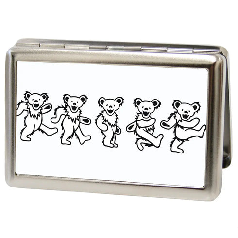 Grateful Dead - Business Card Holder - LARGE - Dancing Bears FCWood Natural Multi Color - StealieShop