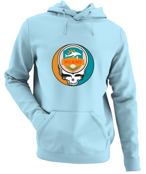 Miami Football - Premium Grateful Dead Hoodie - Light Blue - 1