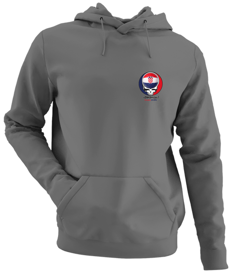 Croatia FIFA World Cup - Premium Grateful Dead Left Chest Hoodie - Charcoal - 8