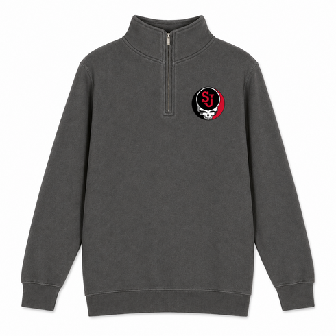 St John's University - Premium Grateful Dead Quarter-Zip Pullover - Charcoal - 5