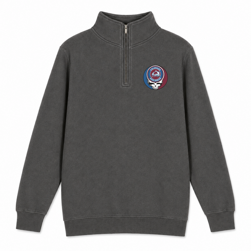 Colorado Avalanche - Premium Grateful Dead Quarter-Zip Pullover - Charcoal - 5