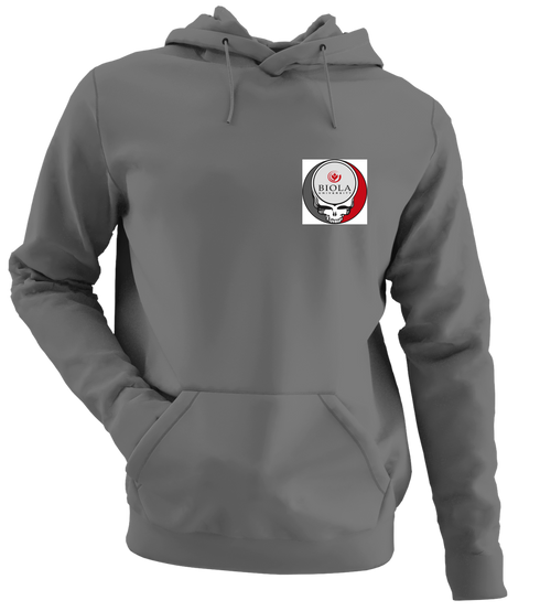 Biola University - Premium Grateful Dead Left Chest Hoodie - Charcoal