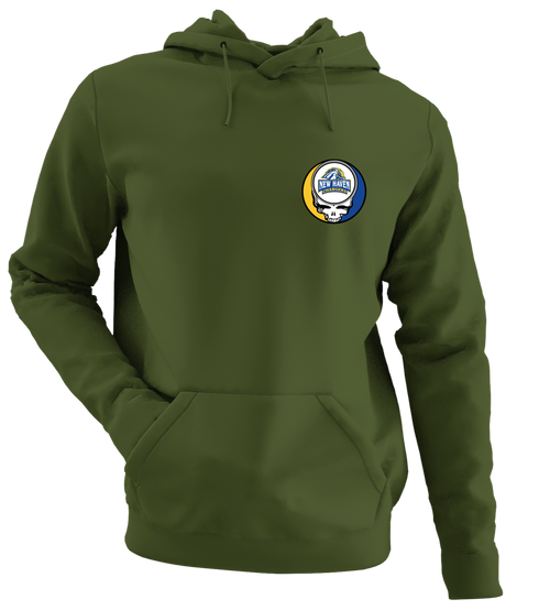 University of New Haven - Premium Grateful Dead Left Chest Hoodie - Military Green - 7