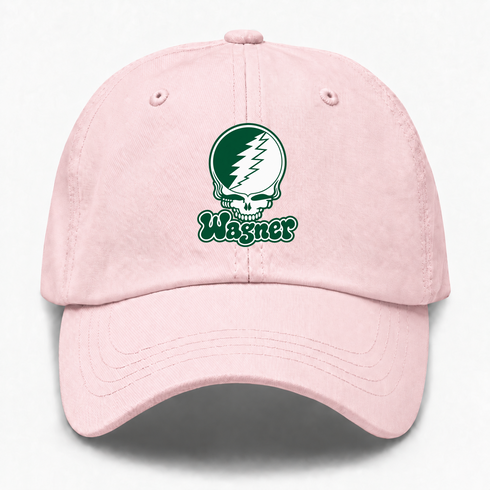 Wagner Stealie Premium Unisex Dad Hat — Design: Wagner College — Pink