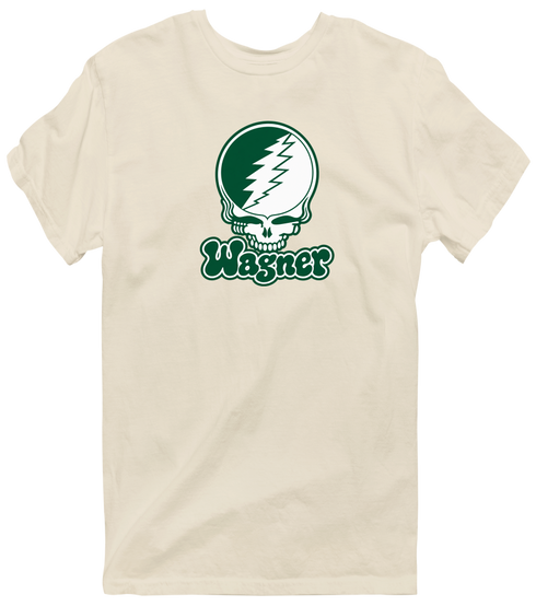 Wagner Stealie Premium Unisex T-Shirt — Design: Wagner College — Sand