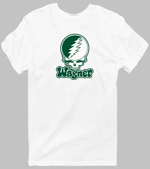 Wagner Stealie Premium Unisex T-Shirt — Design: Wagner College — White