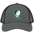 Wagner Stealie Premium Unisex Trucker Cap — Design: Wagner College — Charcoal/Black