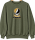 Wake Forest Stealie Premium Unisex Crewneck — Design: Wake Forest University — Military Green
