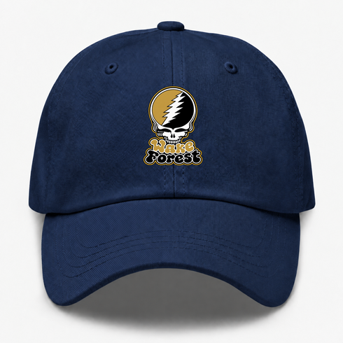 Wake Forest Stealie Premium Unisex Dad Hat — Design: Wake Forest University — Navy