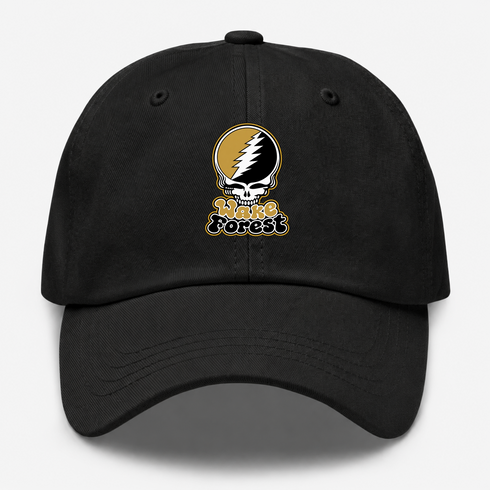 Wake Forest Stealie Premium Unisex Dad Hat — Design: Wake Forest University — Black