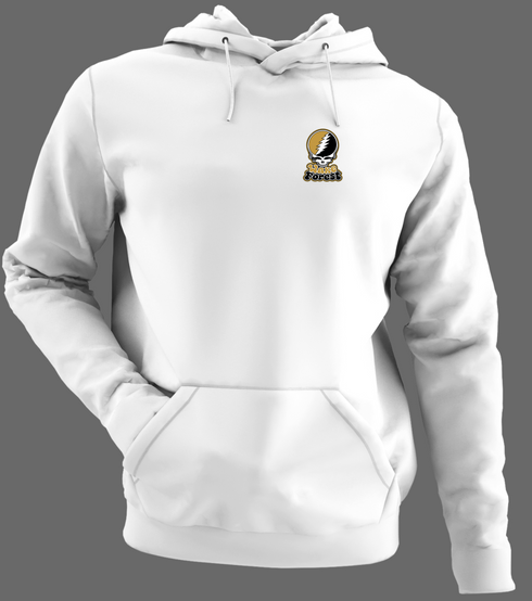 Wake Forest Stealie Premium Unisex Hoodie — Design: Wake Forest University — White/Grey