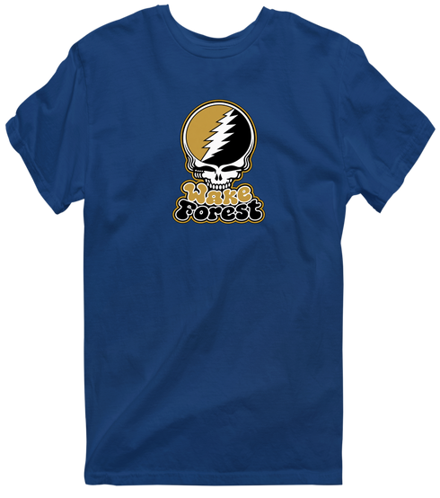 Wake Forest Stealie Premium Unisex T-Shirt — Design: Wake Forest University — Navy
