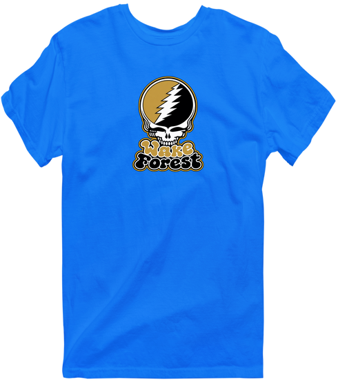 Wake Forest Stealie Premium Unisex T-Shirt — Design: Wake Forest University — Royal